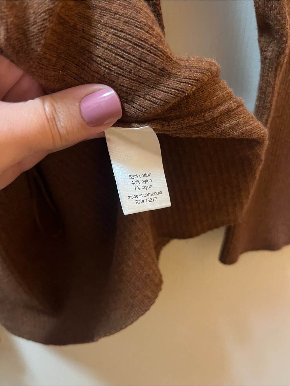 Sonoma Chestnut Brown Open-Front Pocket Cardigan - Picture 4 of 7